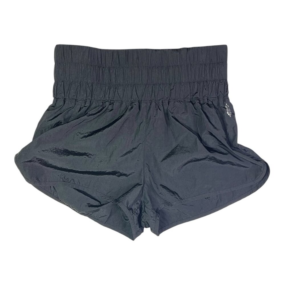 Free People FP Movement Size L The Way Home Black Athletic Shorts Brief Lining